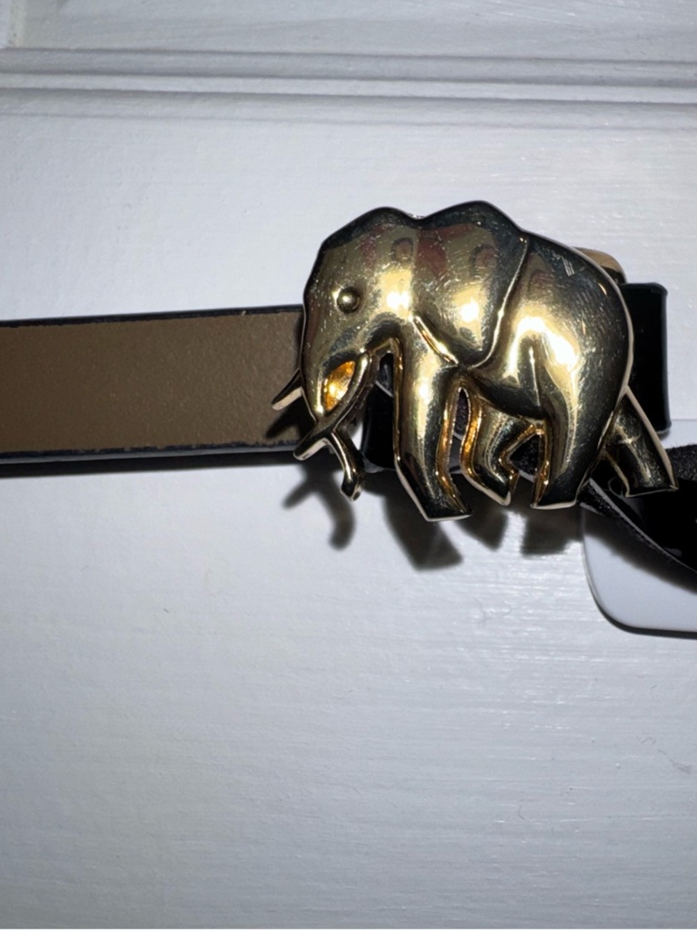 Banana Republic Black Belt with Elephant Charm 🐘 - Picture 4 of 5